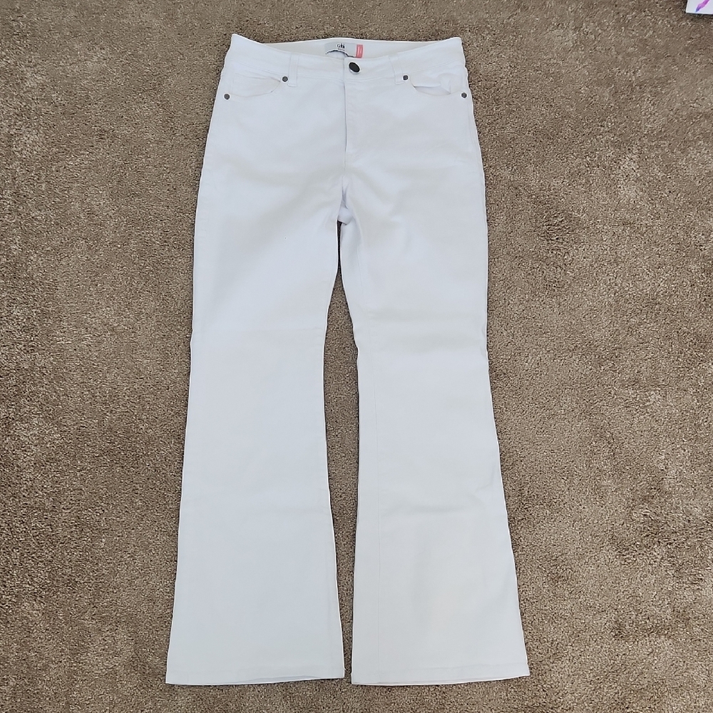 Cabi White Trouser Flare Jean 6